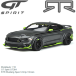 Modelauto 1:18 | GT Spirit GT384 | RTR Mustang Spec 5 Grijs / Groen Modelauto 1:18 | GT Spirit GT384 | RTR Mustang Spec 5 Grijs / Groen