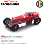 Modelauto 1:18 | Tecnomodel TM18266A | Alfa Romeo P3 Tipo B | Scuderia Ferrari 1932 Germany / Nürburgring Modelauto 1:18 | Tecnomodel TM18266A | Alfa Romeo P3 Tipo B | Scuderia Ferrari 1932 Germany / Nürburgring
