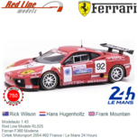 Modelauto 1:43 | Red Line Models RL025 | Ferrari F360 Modena | Cirtek Motorsport 2004 #92 France / Le Mans 24 Hours Modelauto 1:43 | Red Line Models RL025 | Ferrari F360 Modena | Cirtek Motorsport 2004 #92 France / Le Mans 24 Hours