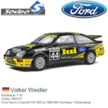 Modelauto 1:18 | Solido 1806101 | Ford Sierra Cosworth RS 500 lui 1989 #44 Germany / Nürburgring Modelauto 1:18 | Solido 1806101 | Ford Sierra Cosworth RS 500 lui 1989 #44 Germany / Nürburgring