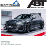 Modelauto 1:43 | Solido 4310702 | ABT Audi RS6-R Avant Grey 2020 Modelauto 1:43 | Solido 4310702 | ABT Audi RS6-R Avant Grey 2020