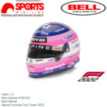 Helm 1:2 | Mini Helmet 4100153 | Bell Helmet | Alpine Formula One Team 2022 Helm 1:2 | Mini Helmet 4100153 | Bell Helmet | Alpine Formula One Team 2022