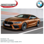 Modelauto 1:87 | Minichamps 870029020 | BMW M8 Coupe Oranje metallic 2019 Modelauto 1:87 | Minichamps 870029020 | BMW M8 Coupe Oranje metallic 2019