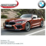 Modelauto 1:87 | Minichamps 870029034 | BMW M8 Cabriolet Rood metallic 2019 Modelauto 1:87 | Minichamps 870029034 | BMW M8 Cabriolet Rood metallic 2019