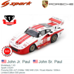 Modelauto 1:43 | Spark US241 | Porsche 935 JLP-3 Miller 1982 #46 USA / Road Atlanta / 500km Modelauto 1:43 | Spark US241 | Porsche 935 JLP-3 Miller 1982 #46 USA / Road Atlanta / 500km