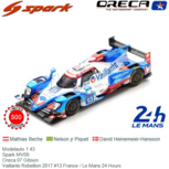 Modelauto 1:43 | Spark MV09 | Oreca 07 Gibson | Vaillante Rebellion 2017 #13 France / Le Mans 24 Hours Modelauto 1:43 | Spark MV09 | Oreca 07 Gibson | Vaillante Rebellion 2017 #13 France / Le Mans 24 Hours