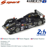 Modelauto 1:43 | Spark S3712 | Oreca 03 Nissan | Signatech Nissan 2012 #26 France / Le Mans 24 Hours Modelauto 1:43 | Spark S3712 | Oreca 03 Nissan | Signatech Nissan 2012 #26 France / Le Mans 24 Hours