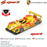 Modelauto 1:43 | Spark 43SE08 | Porsche RS Spyder | Penske Racing #7 USA / Sebring / 12 Hours Modelauto 1:43 | Spark 43SE08 | Porsche RS Spyder | Penske Racing #7 USA / Sebring / 12 Hours