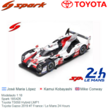 Modelauto 1:18 | Spark 18S426 | Toyota TS050 Hybrid LMP1 | Toyota Gazoo 2019 #7 France / Le Mans 24 Hours Modelauto 1:18 | Spark 18S426 | Toyota TS050 Hybrid LMP1 | Toyota Gazoo 2019 #7 France / Le Mans 24 Hours