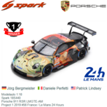 Modelauto 1:18 | Spark 18S440 | Porsche 911 RSR LMGTE-AM | Project 1 2019 #56 France / Le Mans 24 Hours Modelauto 1:18 | Spark 18S440 | Porsche 911 RSR LMGTE-AM | Project 1 2019 #56 France / Le Mans 24 Hours
