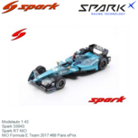 Modelauto 1:43 | Spark S5943 | Spark RT NIO | NIO Formula E Team 2017 #68 Paris ePrix Modelauto 1:43 | Spark S5943 | Spark RT NIO | NIO Formula E Team 2017 #68 Paris ePrix
