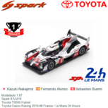 Modelauto 1:87 | Spark 87LM19 | Toyota TS050 Hybrid | Toyota Gazoo Racing 2019 #8 France / Le Mans 24 Hours Modelauto 1:87 | Spark 87LM19 | Toyota TS050 Hybrid | Toyota Gazoo Racing 2019 #8 France / Le Mans 24 Hours