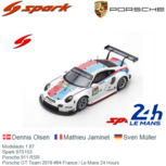 Modelauto 1:87 | Spark 87S153 | Porsche 911 RSR | Porsche GT Team 2019 #94 France / Le Mans 24 Hours Modelauto 1:87 | Spark 87S153 | Porsche 911 RSR | Porsche GT Team 2019 #94 France / Le Mans 24 Hours