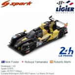 Modelauto 1:43 | Spark S7975 | Ligier JS P217 Gibson | Eurasia Motorsport 2020 #35 France / Le Mans 24 Hours Modelauto 1:43 | Spark S7975 | Ligier JS P217 Gibson | Eurasia Motorsport 2020 #35 France / Le Mans 24 Hours
