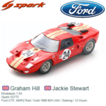 Modelauto 1:43 | Spark S2772 | Ford GT0 AMR2 Red / Gold 1966 #24 USA / Sebring / 12 Hours Modelauto 1:43 | Spark S2772 | Ford GT0 AMR2 Red / Gold 1966 #24 USA / Sebring / 12 Hours