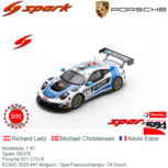 Modelauto 1:43 | Spark SB379 | Porsche 911 GT3 R | KCMG 2020 #47 Belgium / Spa-Francorchamps / 24 Hours Modelauto 1:43 | Spark SB379 | Porsche 911 GT3 R | KCMG 2020 #47 Belgium / Spa-Francorchamps / 24 Hours