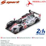 Modelauto 1:18 | Spark 18S548 | Rebellion R13 Gibson | Rebellion Racing 2020 #3 France / Le Mans 24 Hours Modelauto 1:18 | Spark 18S548 | Rebellion R13 Gibson | Rebellion Racing 2020 #3 France / Le Mans 24 Hours