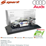 Modelauto 1:43 | Spark 5021100323 | Audi TT RS | Abt 2011 #125 Germany / Nürburgring / 24 Hours Modelauto 1:43 | Spark 5021100323 | Audi TT RS | Abt 2011 #125 Germany / Nürburgring / 24 Hours