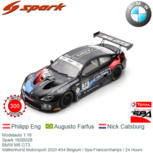 Modelauto 1:18 | Spark 18SB028 | BMW M6 GT3 | Walkenhorst Motorsport 2020 #34 Belgium / Spa-Francorchamps / 24 Hours Modelauto 1:18 | Spark 18SB028 | BMW M6 GT3 | Walkenhorst Motorsport 2020 #34 Belgium / Spa-Francorchamps / 24 Hours