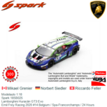 Modelauto 1:18 | Spark 18SB025 | Lamborghini Huracán GT3 Evo | Emil Frey Racing 2020 #14 Belgium / Spa-Francorchamps / 24 Hours Modelauto 1:18 | Spark 18SB025 | Lamborghini Huracán GT3 Evo | Emil Frey Racing 2020 #14 Belgium / Spa-Francorchamps / 24 Hours