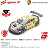 Modelauto 1:18 | Spark 18SB016 | Porsche 911 GT3 R | ROWE Racing 2020 #5 Belgium / Spa-Francorchamps / 24 Hours Modelauto 1:18 | Spark 18SB016 | Porsche 911 GT3 R | ROWE Racing 2020 #5 Belgium / Spa-Francorchamps / 24 Hours