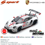 Modelauto 1:43 | Spark US121 | Porsche 911 GT3 RSR GTLM | Porsche GT Team 2020 #912 USA / Daytona 24 hours Modelauto 1:43 | Spark US121 | Porsche 911 GT3 RSR GTLM | Porsche GT Team 2020 #912 USA / Daytona 24 hours