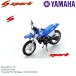 Motorfiets 1:12 | Spark M12038 | Yamaha PW 50 Blauw / Wit 2003 #38 Motorfiets 1:12 | Spark M12038 | Yamaha PW 50 Blauw / Wit 2003 #38