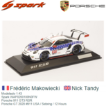Modelauto 1:43 | Spark WAP0200100N0FW | Porsche 911 GT3 RSR | Porsche GT 2020 #911 USA / Sebring / 12 Hours Modelauto 1:43 | Spark WAP0200100N0FW | Porsche 911 GT3 RSR | Porsche GT 2020 #911 USA / Sebring / 12 Hours