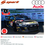 Modelauto 1:43 | Spark SG771 | Audi R8 LMS GT4 | GITI Tire Motorsport 2021 #53 Germany Modelauto 1:43 | Spark SG771 | Audi R8 LMS GT4 | GITI Tire Motorsport 2021 #53 Germany