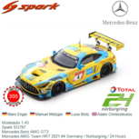 Modelauto 1:43 | Spark SG787 | Mercedes Benz AMG GT3 | Mercedes AMG Team HRT 2021 #4 Germany / Nürburgring / 24 Hours Modelauto 1:43 | Spark SG787 | Mercedes Benz AMG GT3 | Mercedes AMG Team HRT 2021 #4 Germany / Nürburgring / 24 Hours