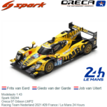 Modelauto 1:43 | Spark S8244 | Oreca 07 Gibson LMP2 | Racing Team Nederland 2021 #29 France / Le Mans 24 Hours Modelauto 1:43 | Spark S8244 | Oreca 07 Gibson LMP2 | Racing Team Nederland 2021 #29 France / Le Mans 24 Hours