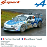 Modelauto 1:43 | Spark S6577 | Alpine A110 Rally RGT | Team Bonneton 2021 #42 Monte Carlo / Rallye Monte Carlo Modelauto 1:43 | Spark S6577 | Alpine A110 Rally RGT | Team Bonneton 2021 #42 Monte Carlo / Rallye Monte Carlo