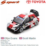 Modelauto 1:43 | Spark S6583 | Toyota Yaris WRC | Toyota Gazoo Racing 2021 #33 Monte Carlo / Rallye Monte Carlo Modelauto 1:43 | Spark S6583 | Toyota Yaris WRC | Toyota Gazoo Racing 2021 #33 Monte Carlo / Rallye Monte Carlo