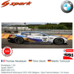 Modelauto 1:43 | Spark SB471 | BMW M6 GT3 | Walkenhorst Motorsport 2021 #35 Belgium / Spa-Francorchamps / 24 Hours Modelauto 1:43 | Spark SB471 | BMW M6 GT3 | Walkenhorst Motorsport 2021 #35 Belgium / Spa-Francorchamps / 24 Hours