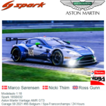 Modelauto 1:18 | Spark 18SB032 | Aston Martin Vantage AMR GT3 | Garage 59 2021 #95 Belgium / Spa-Francorchamps / 24 Hours Modelauto 1:18 | Spark 18SB032 | Aston Martin Vantage AMR GT3 | Garage 59 2021 #95 Belgium / Spa-Francorchamps / 24 Hours