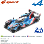 Modelauto 1:18 | Spark 18S691 | Alpine A480 | Alpine Elf Matmut 2021 #36 France / Le Mans 24 Hours Modelauto 1:18 | Spark 18S691 | Alpine A480 | Alpine Elf Matmut 2021 #36 France / Le Mans 24 Hours