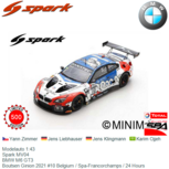 Modelauto 1:43 | Spark MV04 | BMW M6 GT3 | Boutsen Ginion 2021 #10 Belgium / Spa-Francorchamps / 24 Hours Modelauto 1:43 | Spark MV04 | BMW M6 GT3 | Boutsen Ginion 2021 #10 Belgium / Spa-Francorchamps / 24 Hours