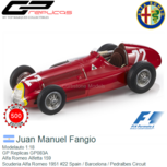 Modelauto 1:18 | GP Replicas GP083A | Alfa Romeo Alfetta 159 | Scuderia Alfa Romeo 1951 #22 Spain / Barcelona / Pedralbes Circuit Modelauto 1:18 | GP Replicas GP083A | Alfa Romeo Alfetta 159 | Scuderia Alfa Romeo 1951 #22 Spain / Barcelona / Pedralbes Circuit