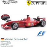 Modelauto 1:18 | Hotwheels 56133 | Ferrari F2001 | Scuderia Ferrari 2001 Modelauto 1:18 | Hotwheels 56133 | Ferrari F2001 | Scuderia Ferrari 2001