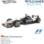 Modelauto 1:18 | Hotwheels 50200 | Williams FW23 BMW | Williams 2001 #5 Modelauto 1:18 | Hotwheels 50200 | Williams FW23 BMW | Williams 2001 #5