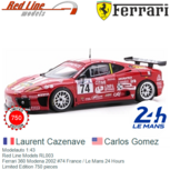 Modelauto 1:43 | Red Line Models RL003 | Ferrari 360 Modena 2002 #74 France / Le Mans 24 Hours Modelauto 1:43 | Red Line Models RL003 | Ferrari 360 Modena 2002 #74 France / Le Mans 24 Hours