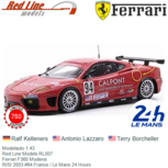 Modelauto 1:43 | Red Line Models RL007 | Ferrari F360 Modena | RISI 2003 #94 France / Le Mans 24 Hours Modelauto 1:43 | Red Line Models RL007 | Ferrari F360 Modena | RISI 2003 #94 France / Le Mans 24 Hours