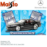 Modelauto 1:64 | Maisto 15473-S3 | Mercedes Benz AMG 55 SL Zwart 2003 Modelauto 1:64 | Maisto 15473-S3 | Mercedes Benz AMG 55 SL Zwart 2003