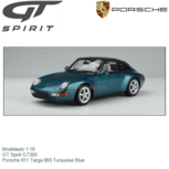 Modelauto 1:18 | GT Spirit GT350 | Porsche 911 Targa 993 Turquoise Blue Modelauto 1:18 | GT Spirit GT350 | Porsche 911 Targa 993 Turquoise Blue