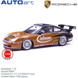 Modelauto 1:18 | Autoart 80487 | Porsche 911 GT 3 R 2004 #1 Asia Modelauto 1:18 | Autoart 80487 | Porsche 911 GT 3 R 2004 #1 Asia