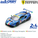 Modelauto 1:18 | Looksmart LS18LM028 | Ferrari 488 GTE EVO | Cetilar Racing 2021 #47 France / Le Mans 24 Hours Modelauto 1:18 | Looksmart LS18LM028 | Ferrari 488 GTE EVO | Cetilar Racing 2021 #47 France / Le Mans 24 Hours