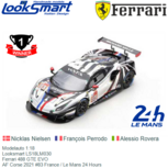 Modelauto 1:18 | Looksmart LS18LM030 | Ferrari 488 GTE EVO | AF Corse 2021 #83 France / Le Mans 24 Hours Modelauto 1:18 | Looksmart LS18LM030 | Ferrari 488 GTE EVO | AF Corse 2021 #83 France / Le Mans 24 Hours
