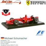Modelauto 1:24 | Red Line Models RL24002 | Ferrari F2005 | Scuderia Ferrari 2005 #1 USA Modelauto 1:24 | Red Line Models RL24002 | Ferrari F2005 | Scuderia Ferrari 2005 #1 USA