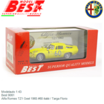 Modelauto 1:43 | Best 9061 | Alfa Romeo TZ1 Geel 1965 #60 italië / Targa Florio Modelauto 1:43 | Best 9061 | Alfa Romeo TZ1 Geel 1965 #60 italië / Targa Florio