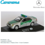 Modelauto 1:43 | Cararama CAR003 | Mercedes Benz C Klasse Zilver / Groen Duitsland Modelauto 1:43 | Cararama CAR003 | Mercedes Benz C Klasse Zilver / Groen Duitsland